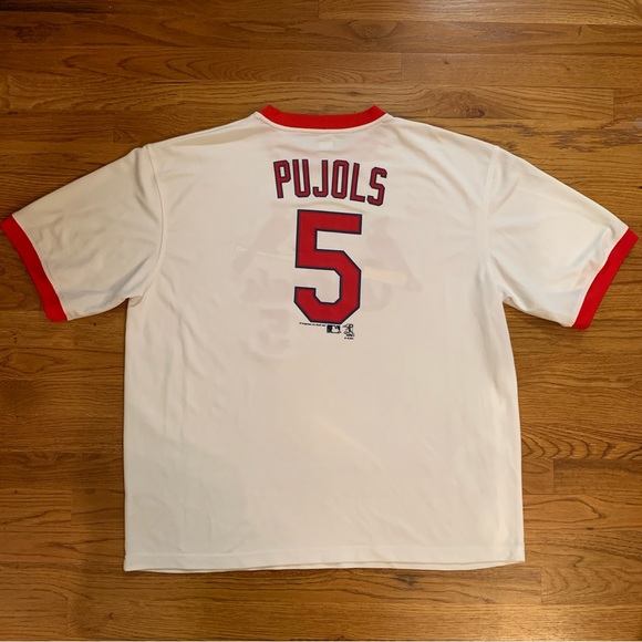 St Louis Cardinals Jersey Albert Pujols #5 Logos MLB Baseball Batting Shirt XL - Picture 2 of 10